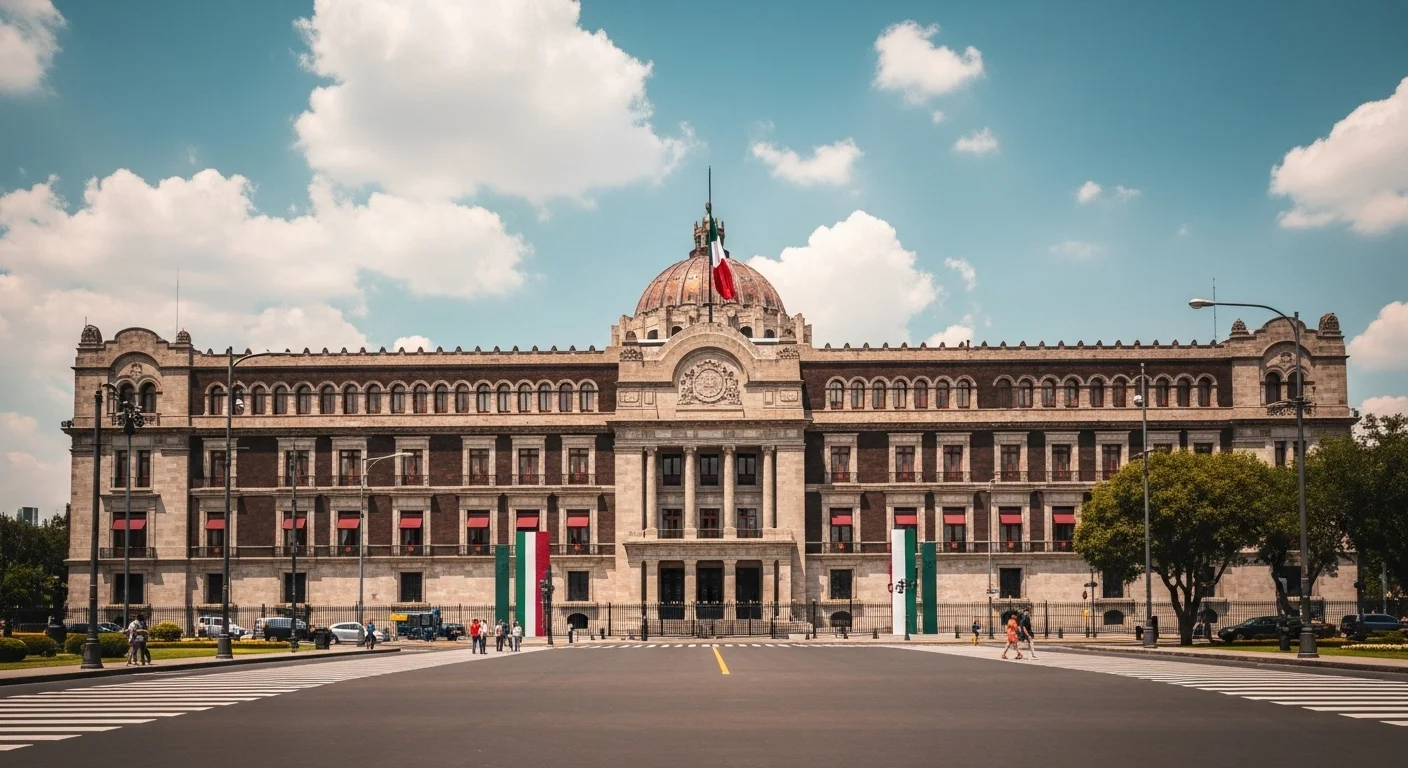 Vista del Palacio Legislativo de San Lázaro, sede del Congreso Nacional, simbolizando el apoyo gubernamental al emprendimiento y las startups en México.