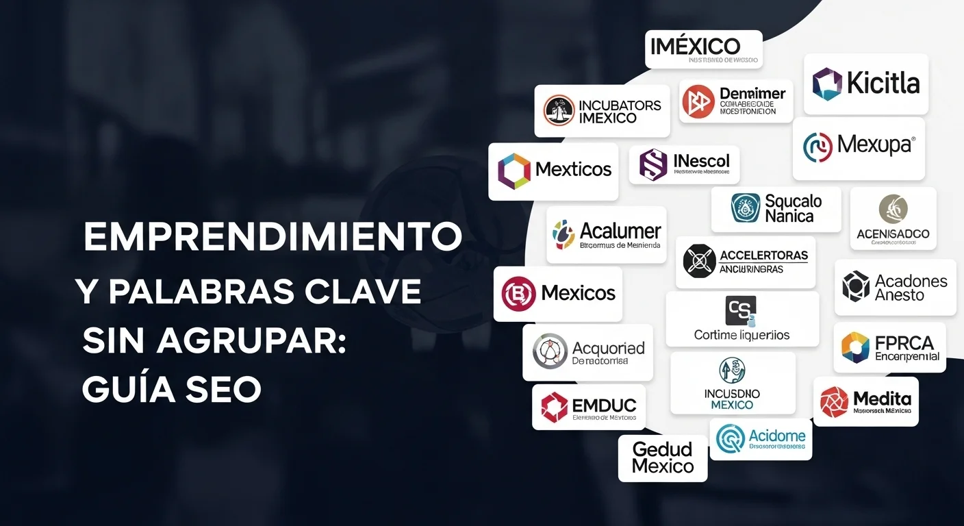 Collage de logos de incubadoras, aceleradoras y programas de apoyo al emprendimiento en México, simbolizando el ecosistema.