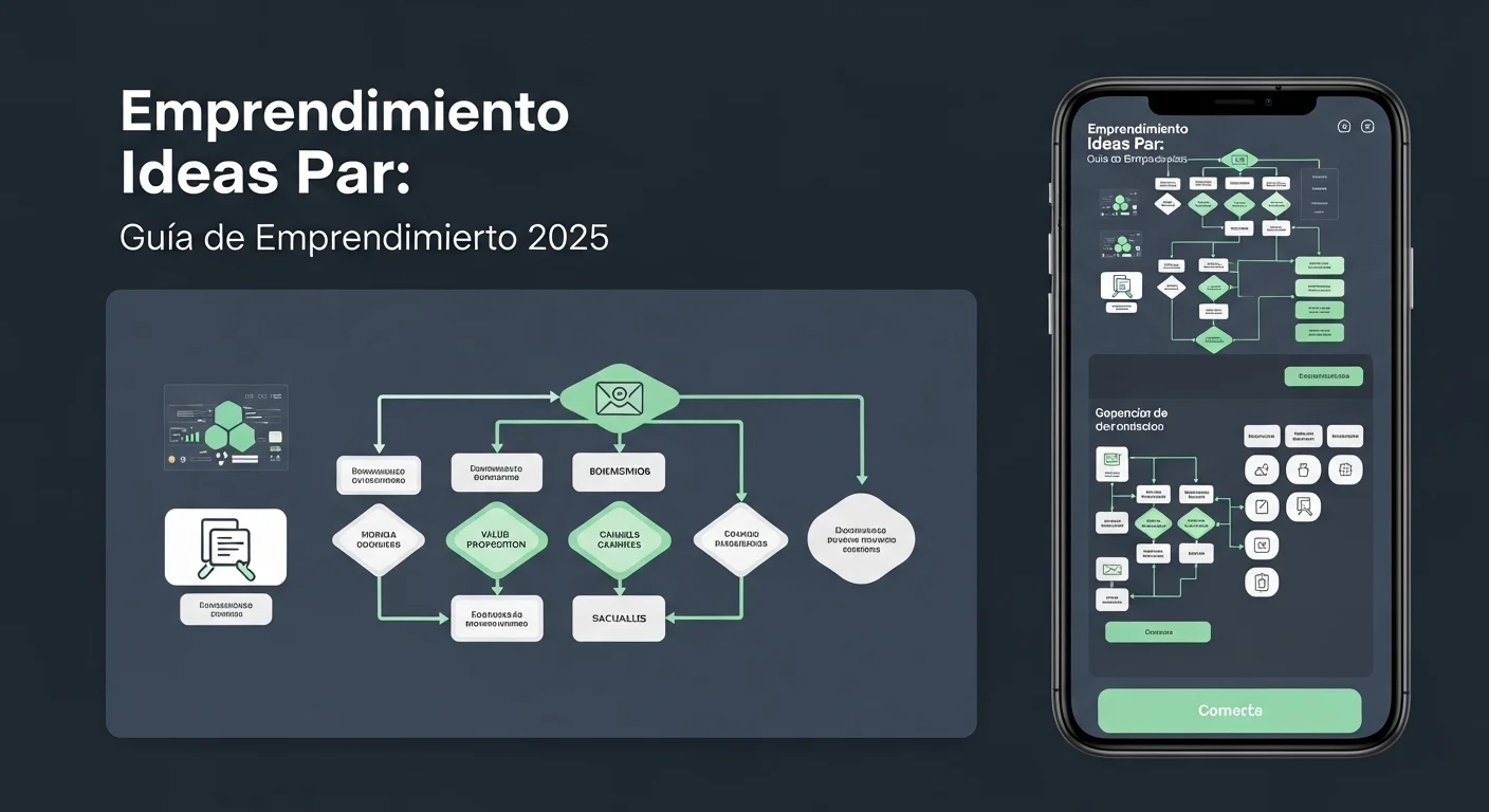 Diagrama de flujo de un modelo de negocio para un emprendimiento en México, mostrando las etapas desde la idea hasta el escalamiento.
