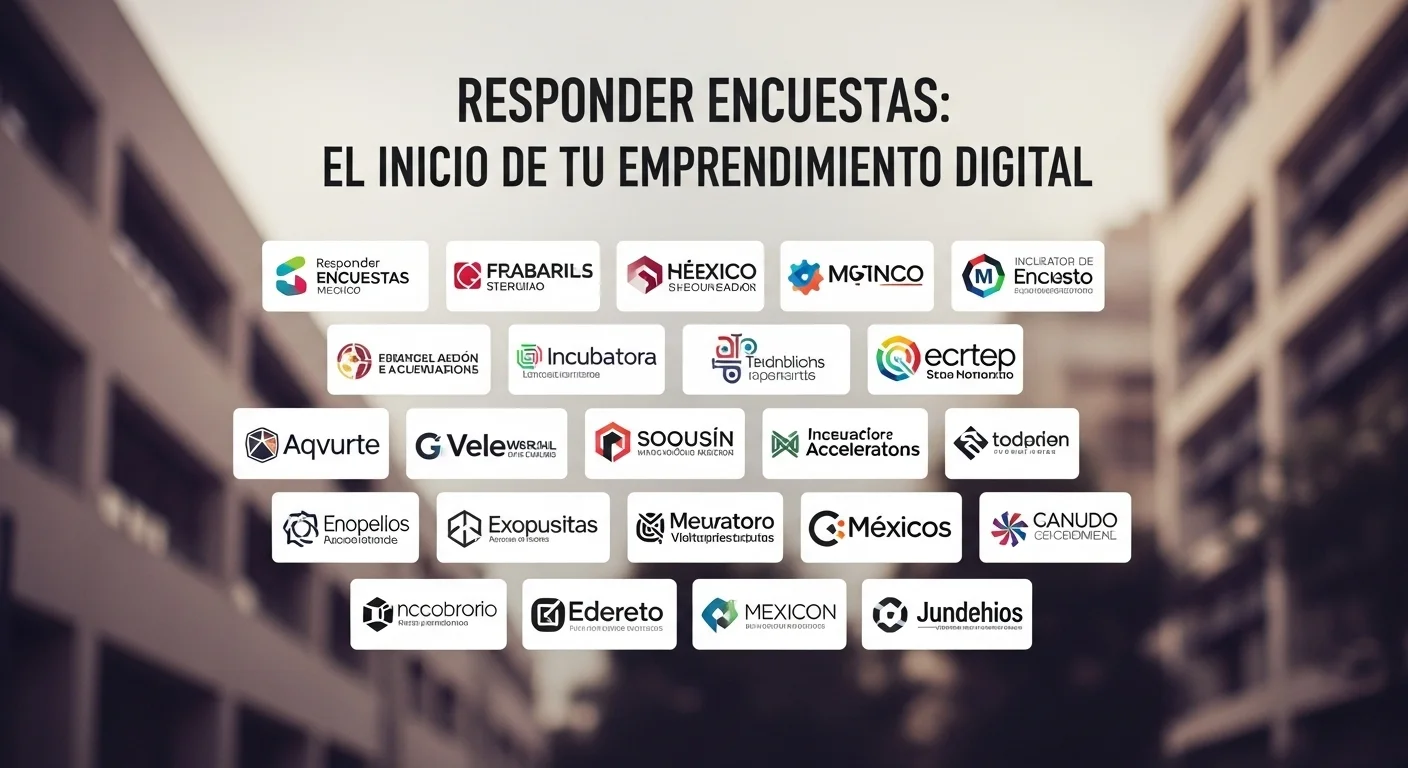 Collage de logos de startups mexicanas, incubadoras y aceleradoras, representando el ecosistema de emprendimiento en México.