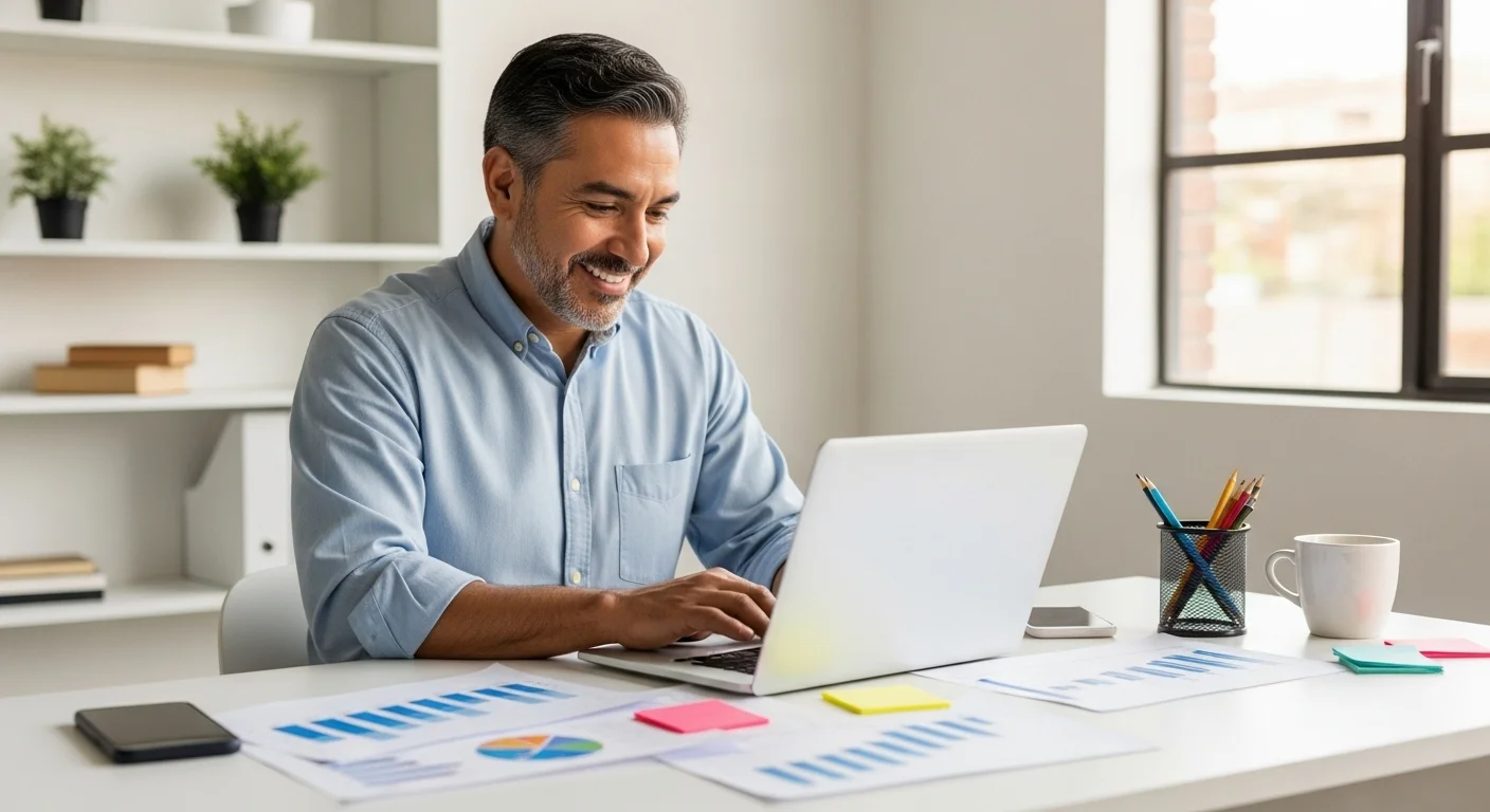 Una persona trabajando en su pequeño emprendimiento, simbolizando el crecimiento de las startups en México.