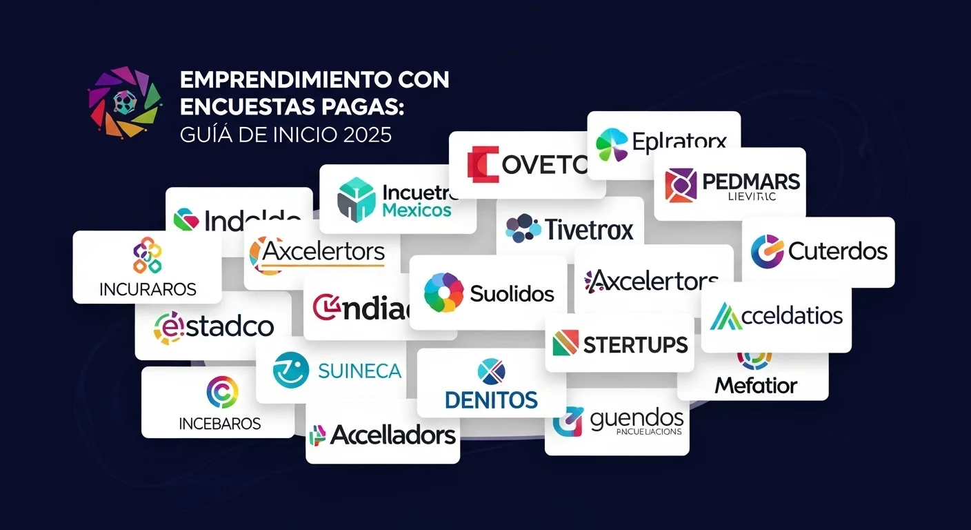 Un collage de logos de incubadoras, aceleradoras y startups mexicanas, representando el ecosistema de emprendimiento del país.